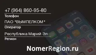 Кто звонил с 9648609580 - регион и оператор